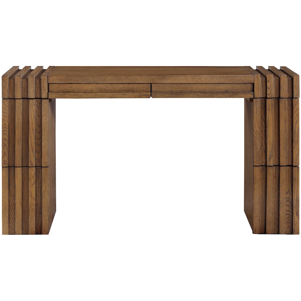 Stanton Brown Oak Veneer And Solid Wood Console Table