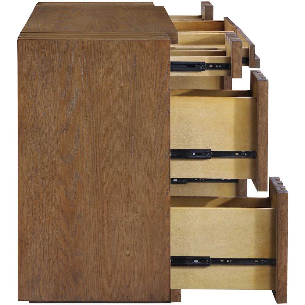 Stanton Brown Oak Veneer And Solid Wood Console Table