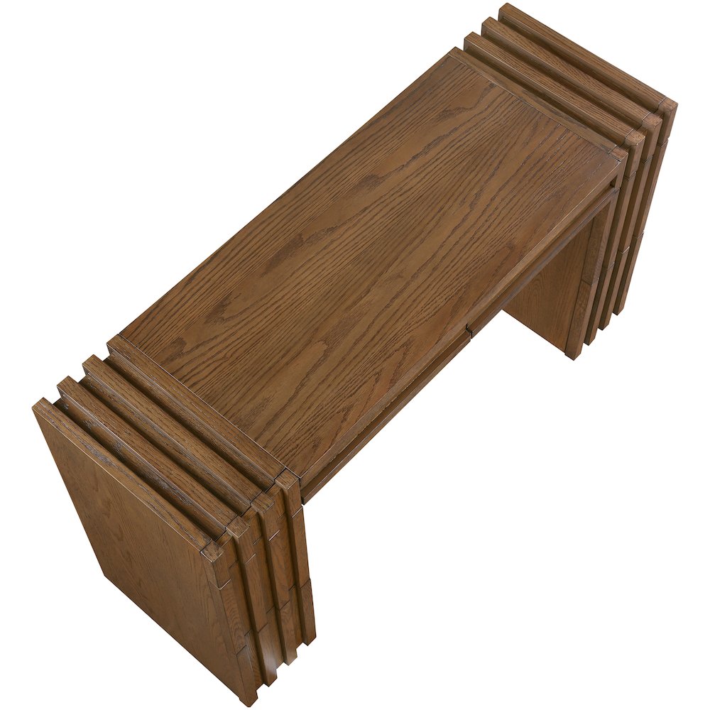 Stanton Brown Oak Veneer And Solid Wood Console Table