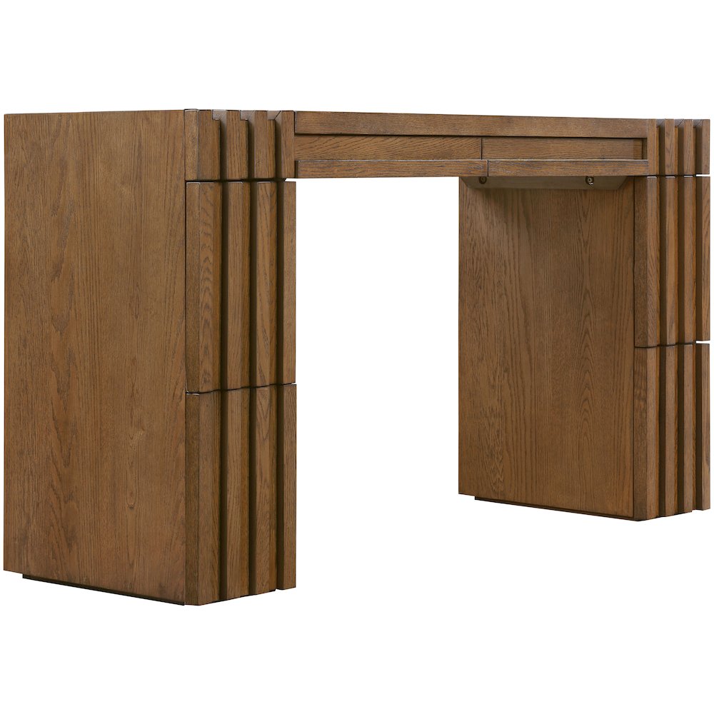 Stanton Brown Oak Veneer And Solid Wood Console Table