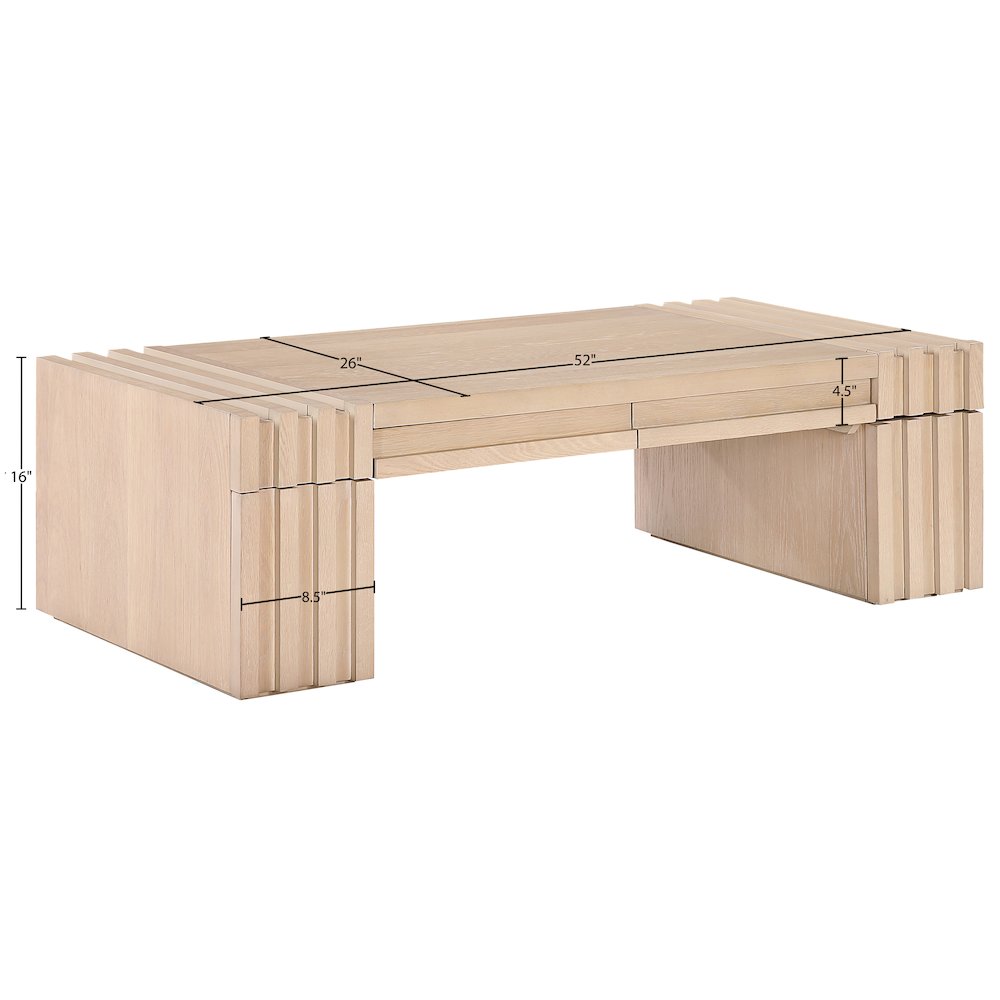 Stanton Natural Oak Veneer And Solid Wood Coffee Table