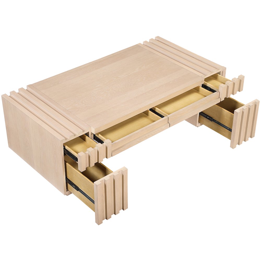 Stanton Natural Oak Veneer And Solid Wood Coffee Table