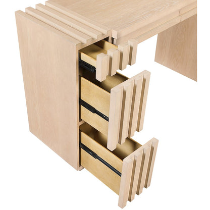 Stanton Natural Oak Veneer And Solid Wood Console Table