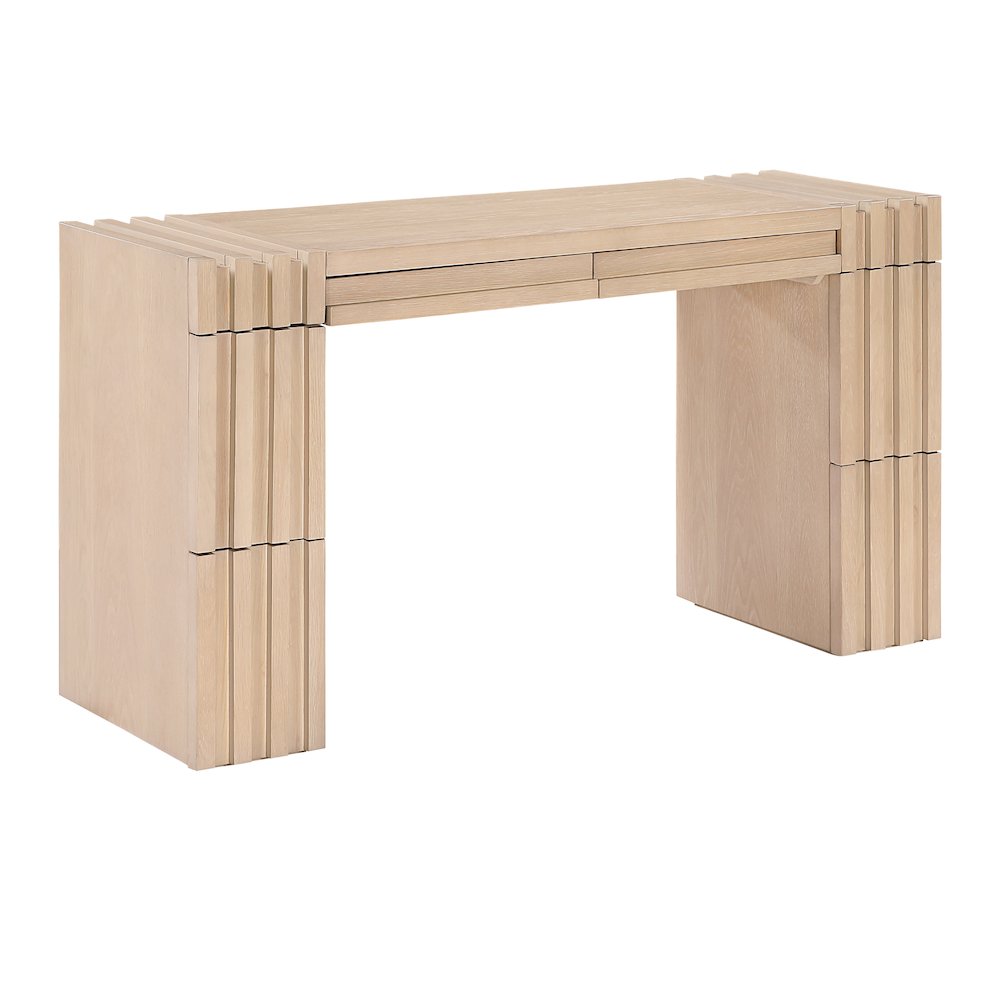 Stanton Natural Oak Veneer And Solid Wood Console Table