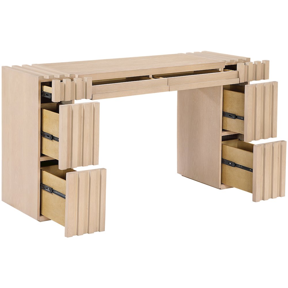 Stanton Natural Oak Veneer And Solid Wood Console Table