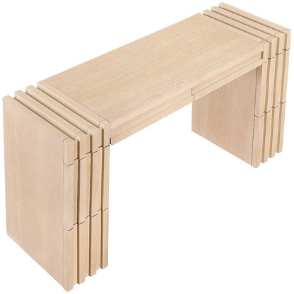 Stanton Natural Oak Veneer And Solid Wood Console Table
