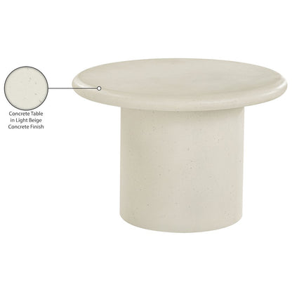 Emara Cream Concrete And Fiberglass Indoor / Outdoor Coffee Table