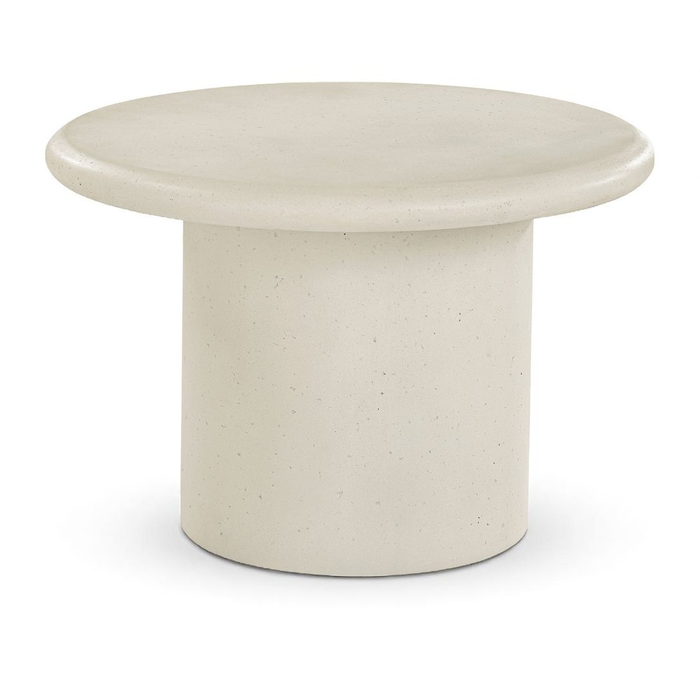Emara Cream Concrete And Fiberglass Indoor / Outdoor Coffee Table