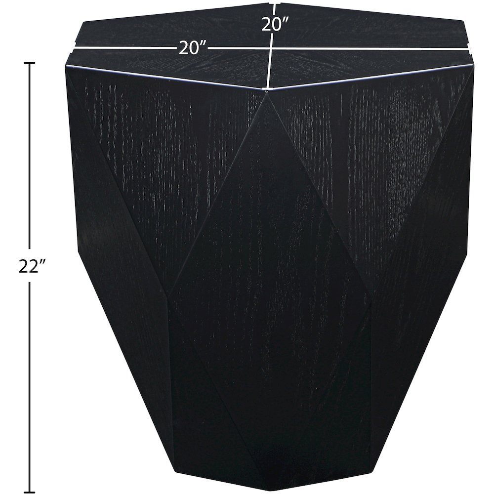 Diamante Black End Table