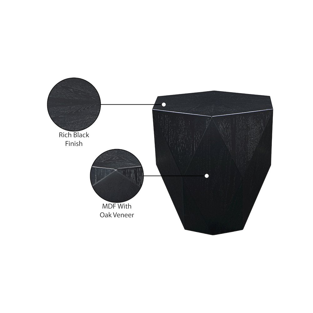 Diamante Black End Table