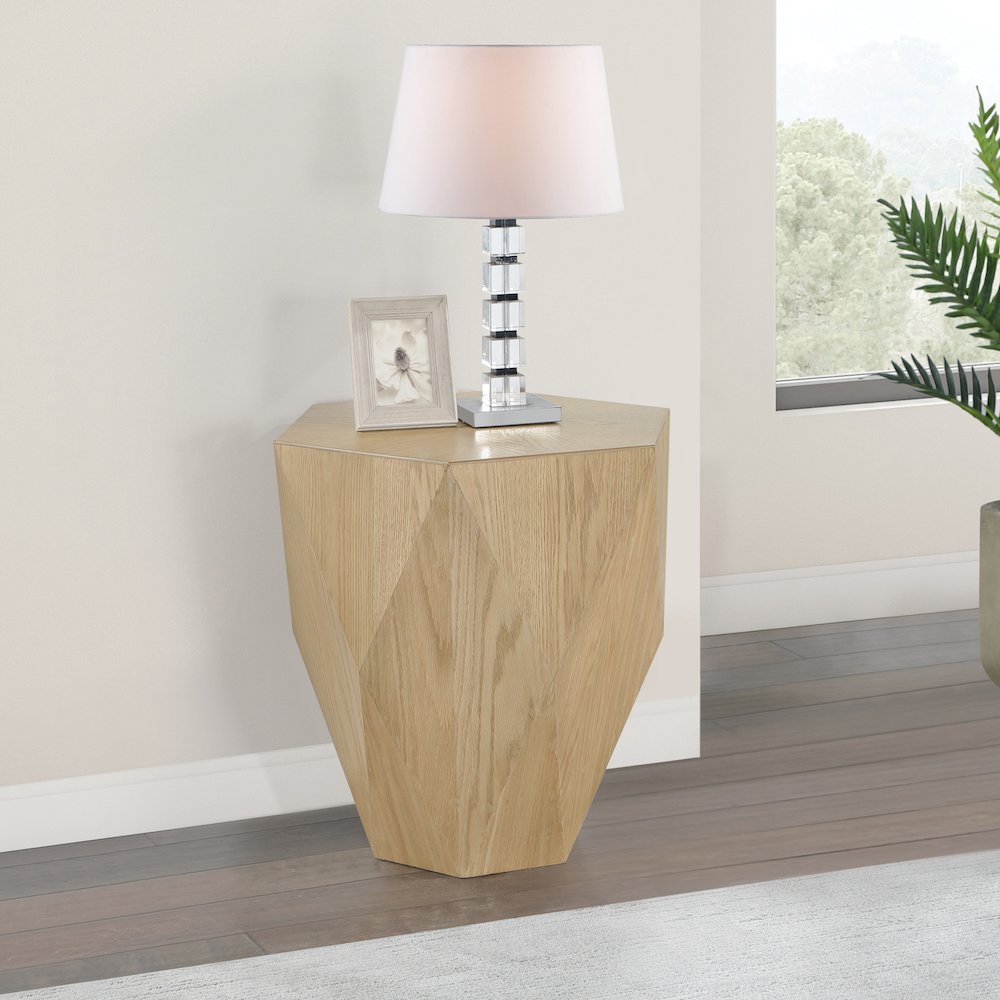 Diamante Oak End Table