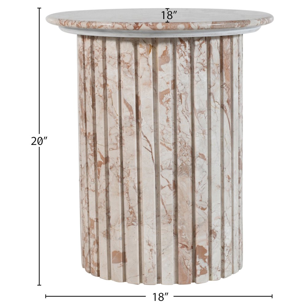 Genoa Cream Marble End Table