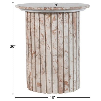 Genoa Cream Marble End Table