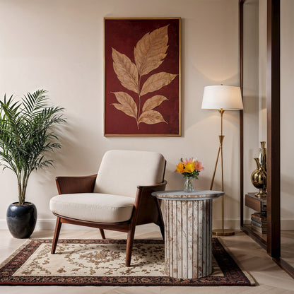Genoa Cream Marble End Table