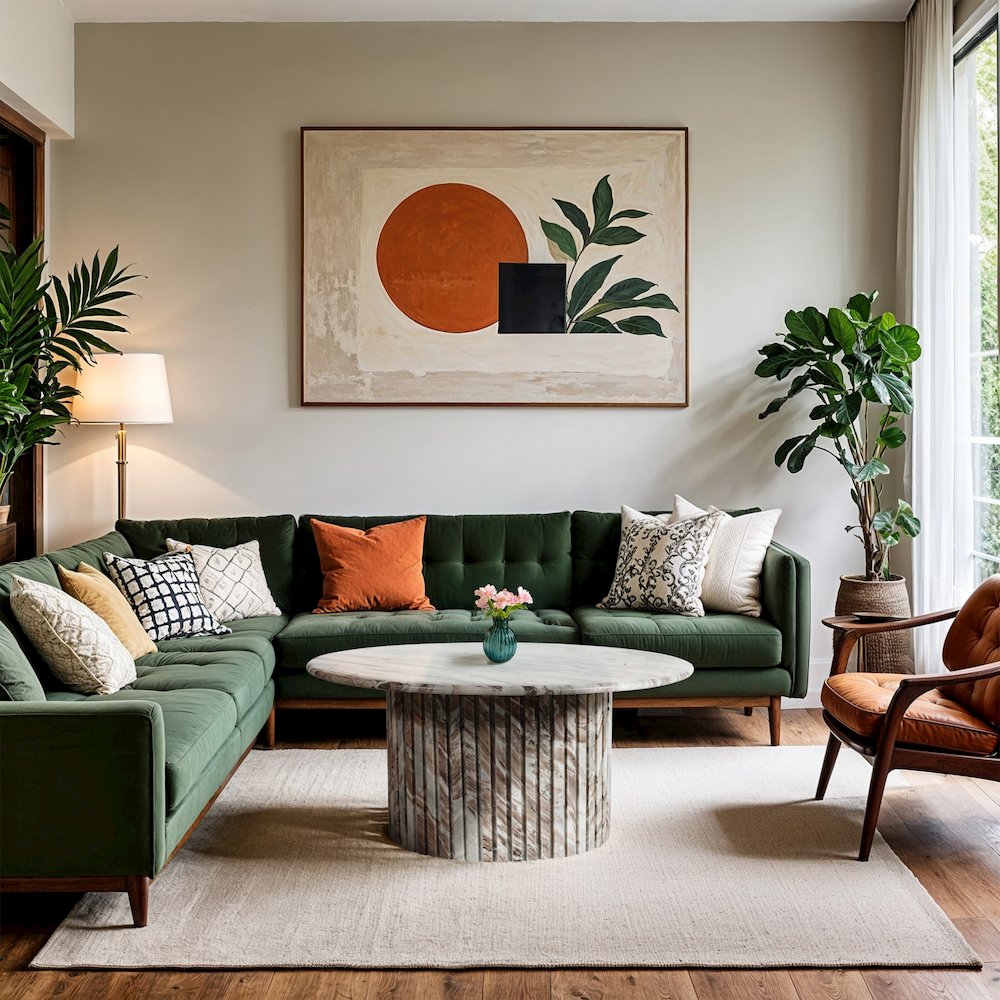 Genoa Brown Marble Coffee Table