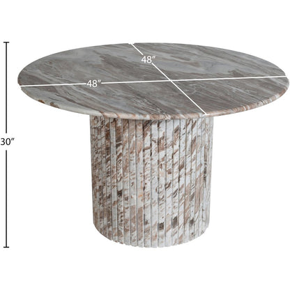 Genoa 48" Brown Marble Dining Table