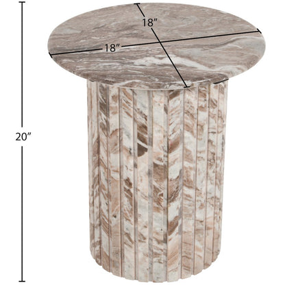 Genoa Brown Marble End Table