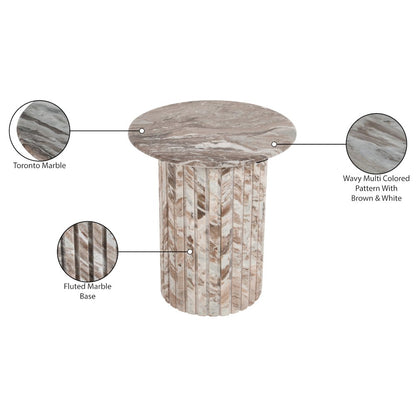 Genoa Brown Marble End Table