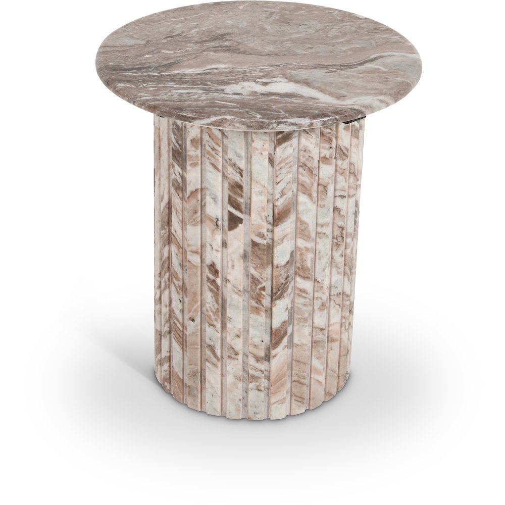Genoa Brown Marble End Table