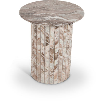 Genoa Brown Marble End Table