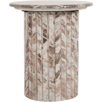 Genoa Brown Marble End Table