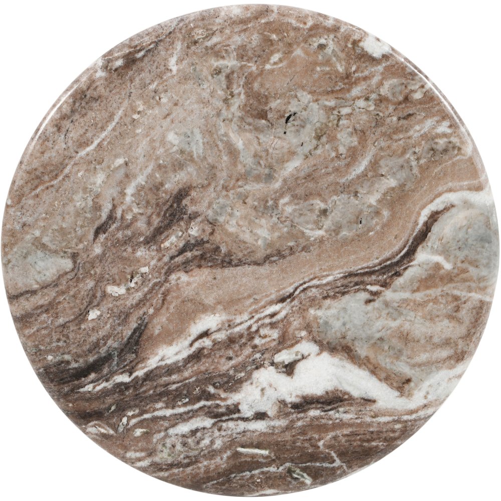 Genoa Brown Marble End Table
