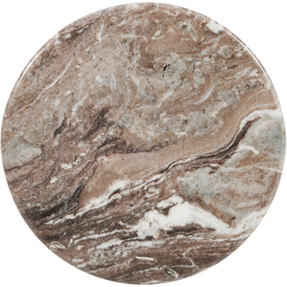 Genoa Brown Marble End Table