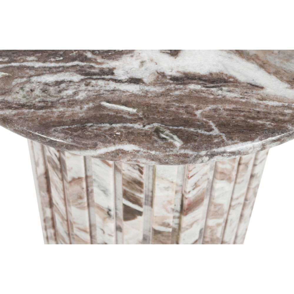 Genoa Brown Marble End Table