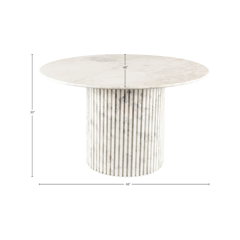Genoa White Dining Table