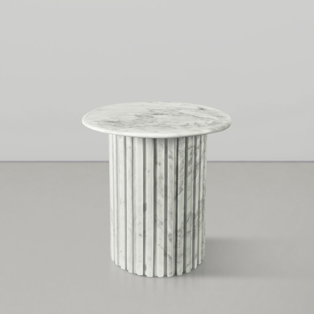 Genoa White End Table