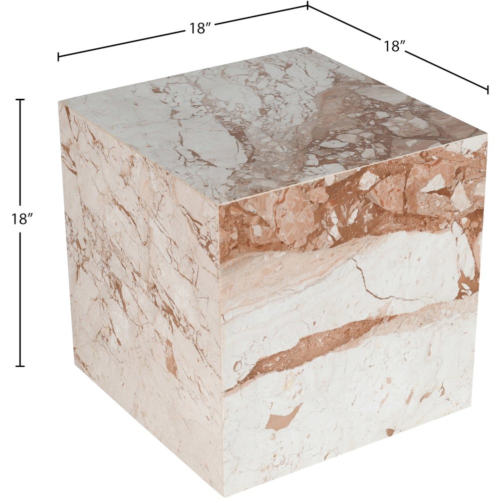 Bolzano Cream Marble End Table