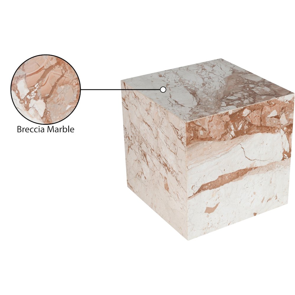 Bolzano Cream Marble End Table