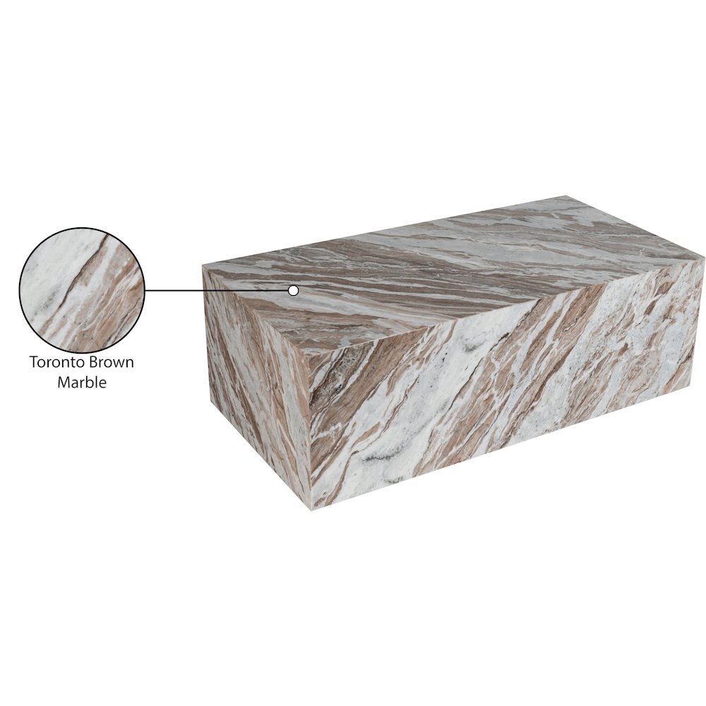Bolzano Brown Marble Coffee Table