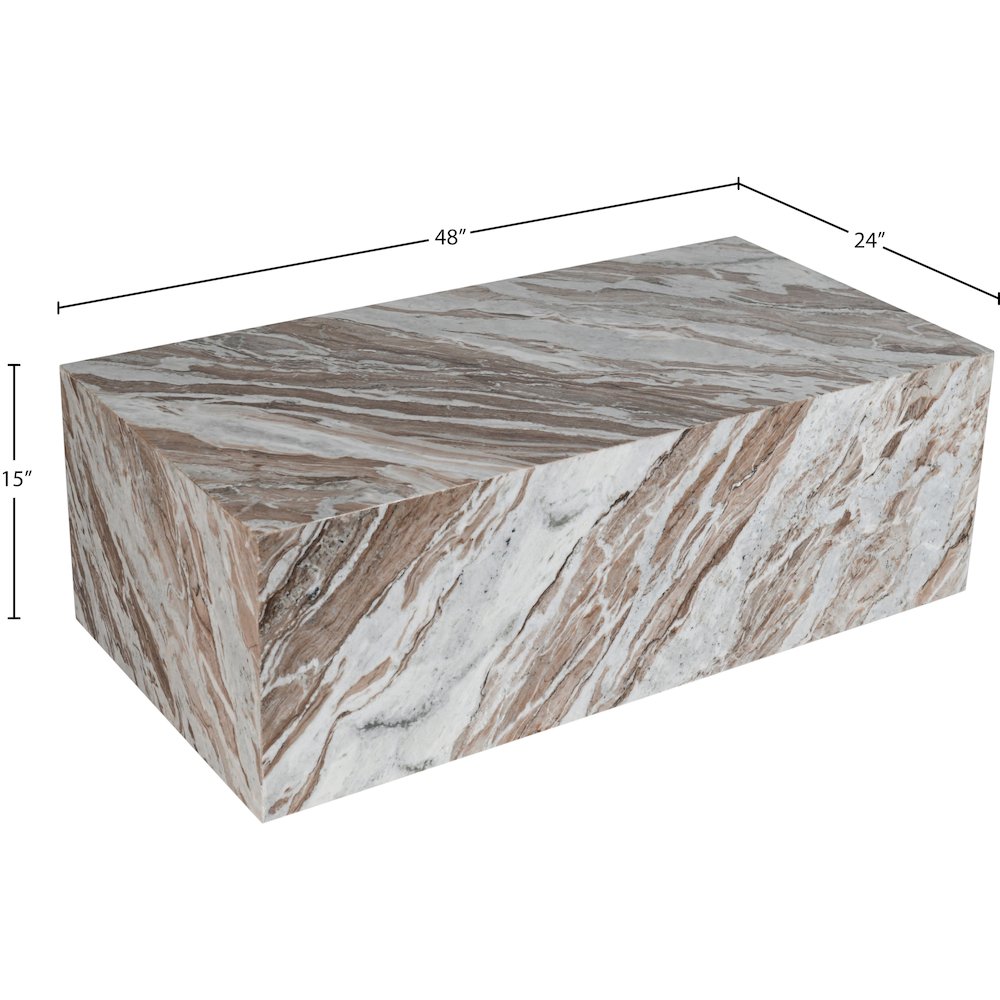 Bolzano Brown Marble Coffee Table