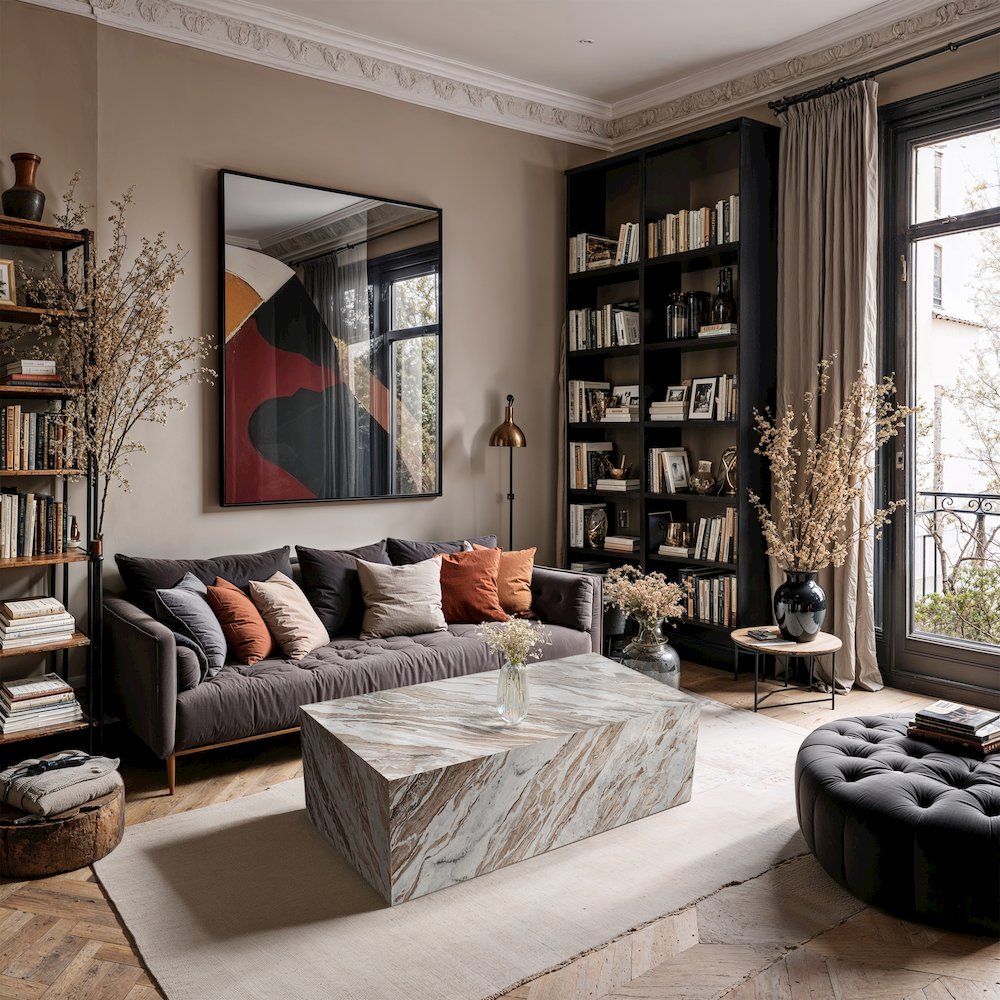 Bolzano Brown Marble Coffee Table