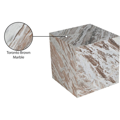 Bolzano Brown Marble End Table