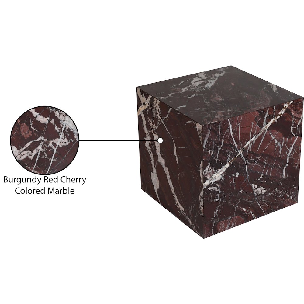 Bolzano Red Marble End Table