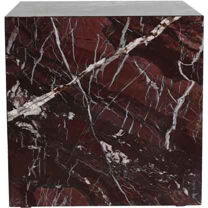 Bolzano Red Marble End Table