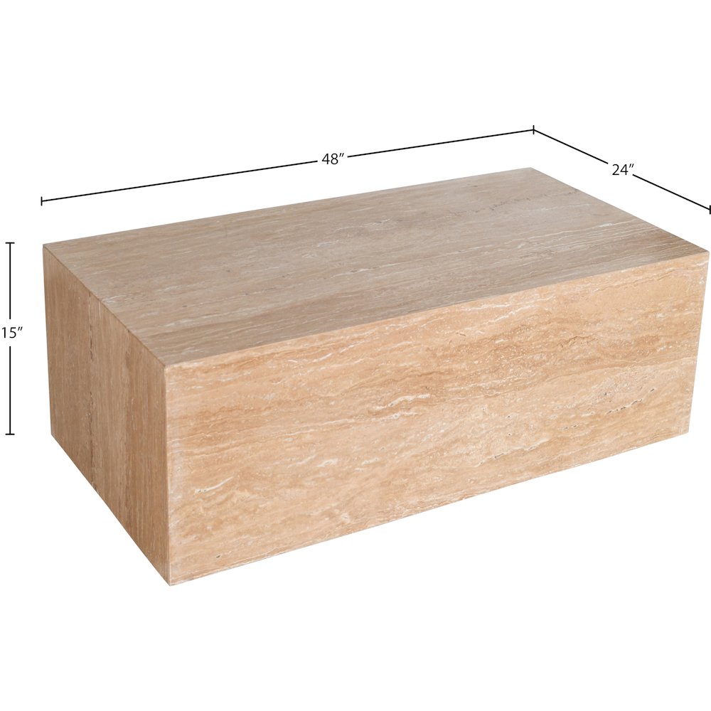 Bolzano Beige Travertine Coffee Table