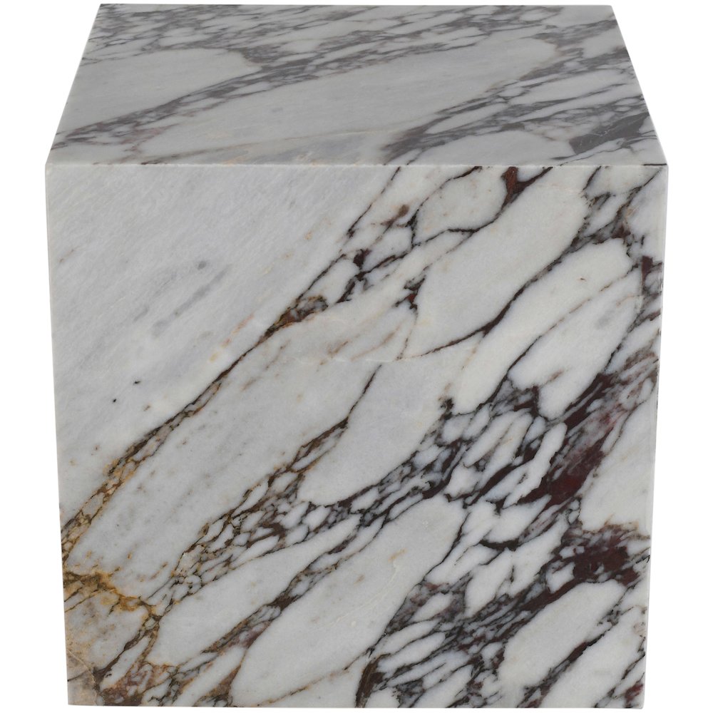 Bolzano White Marble End Table