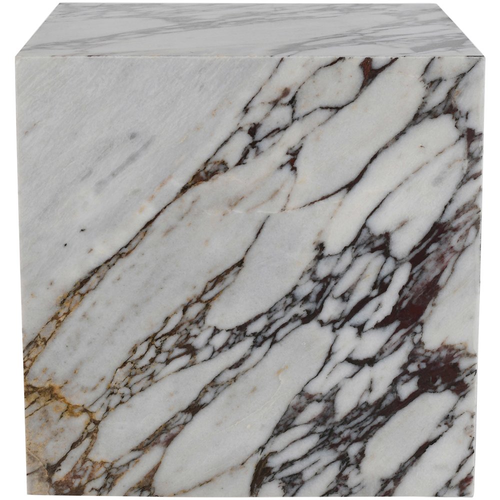 Bolzano White Marble End Table
