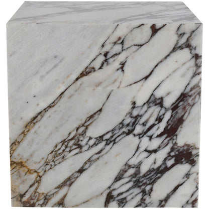 Bolzano White Marble End Table