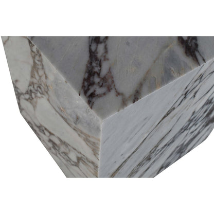 Bolzano White Marble End Table