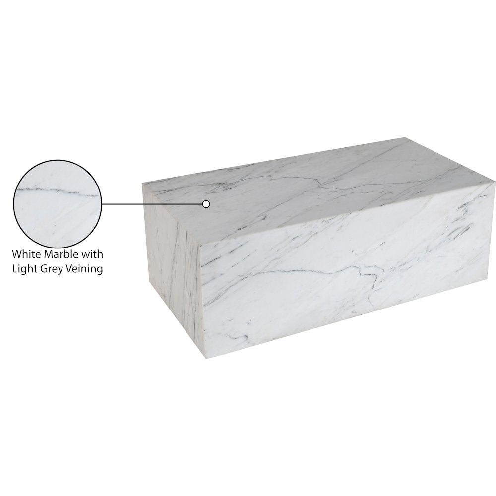 Bolzano White Marble Coffee Table