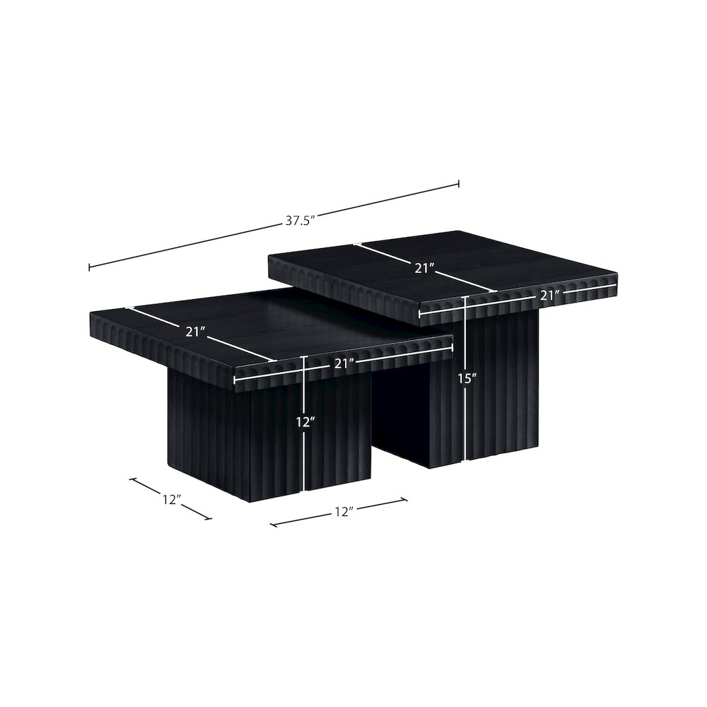 Spencer Black Oak Veneer Coffee Table