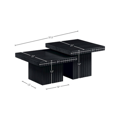 Spencer Black Oak Veneer Coffee Table