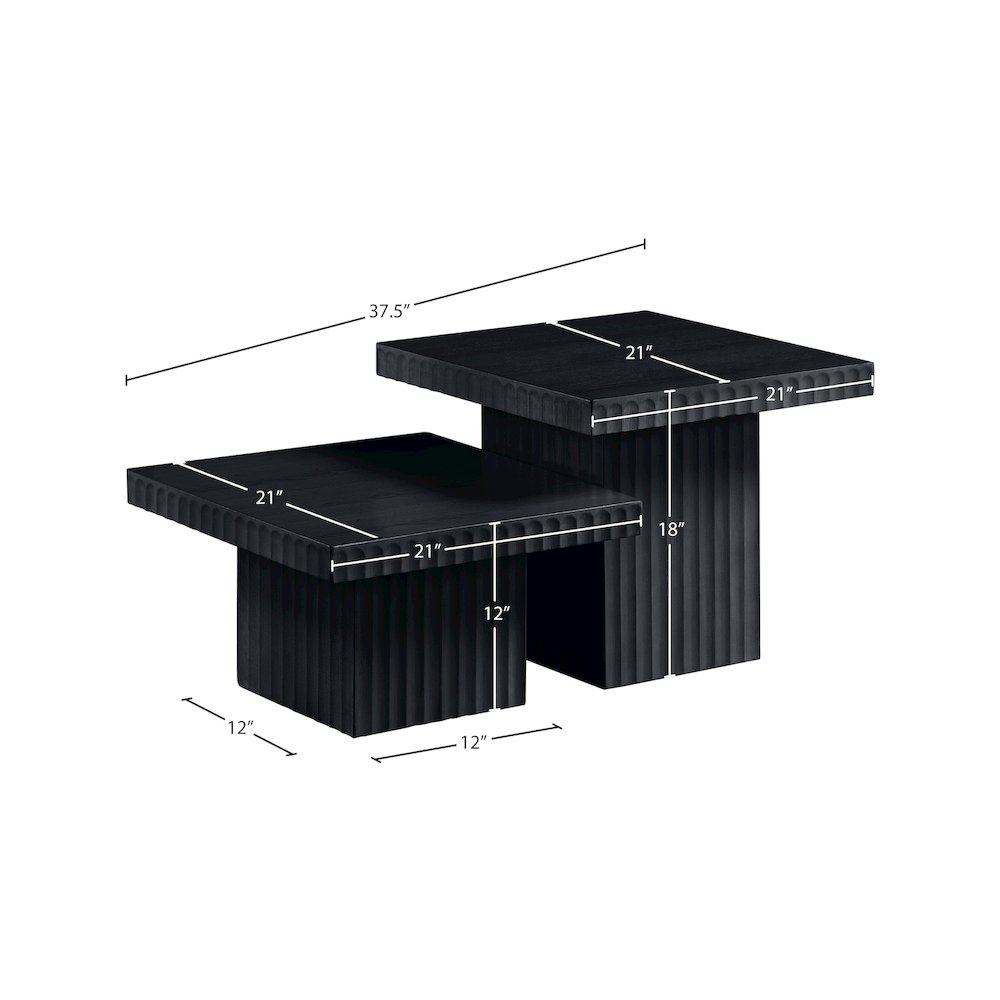 Spencer Black Oak Veneer Coffee Table