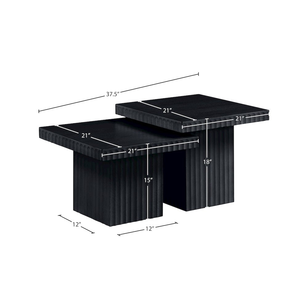 Spencer Black Oak Veneer Coffee Table