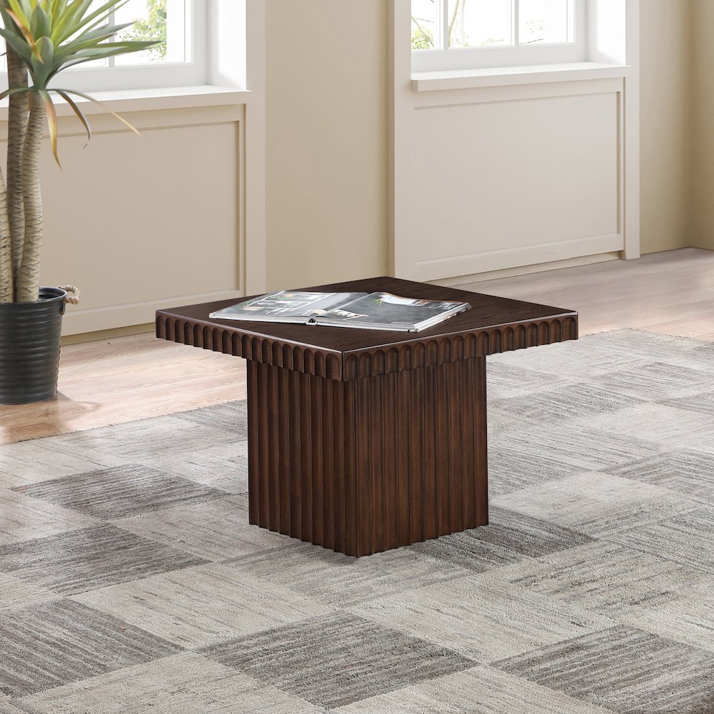 Spencer Brown Oak Veneer Coffee Table