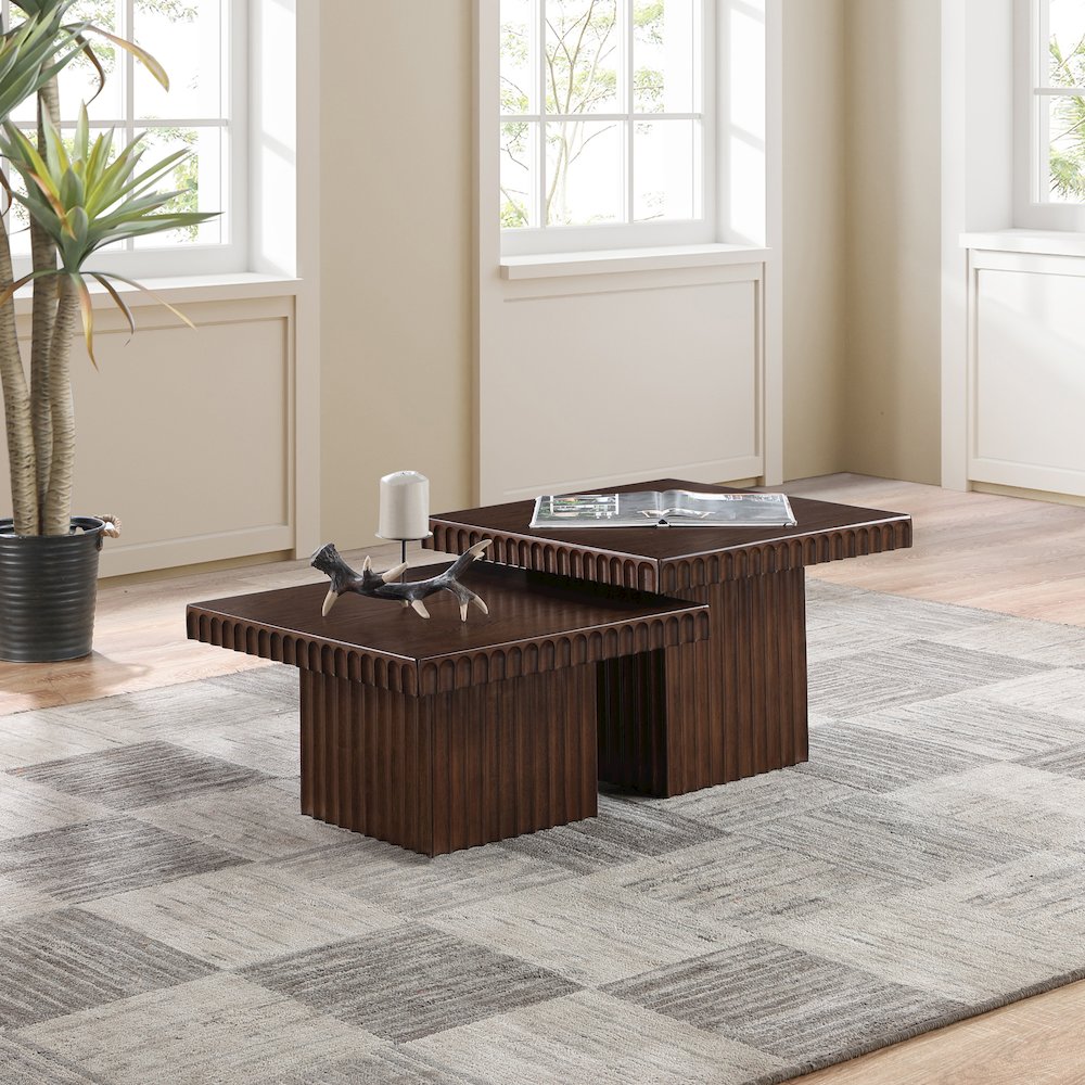 Spencer Brown Oak Veneer Coffee Table